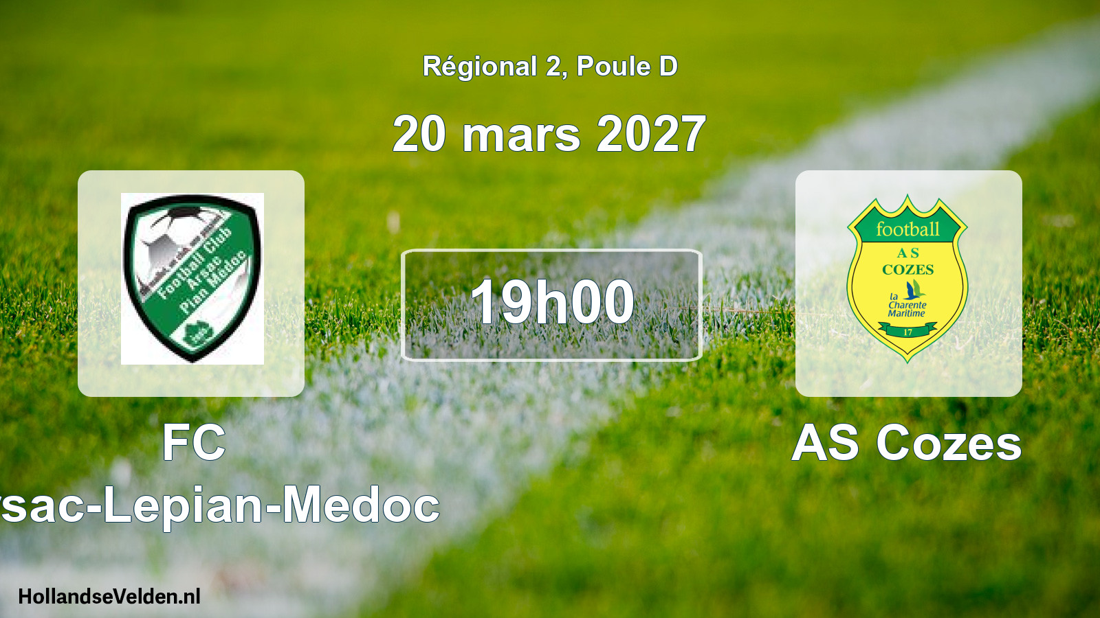Scheduled Match: FC Arsac-Lepian-Medoc - AS Cozes (20 March 2027)