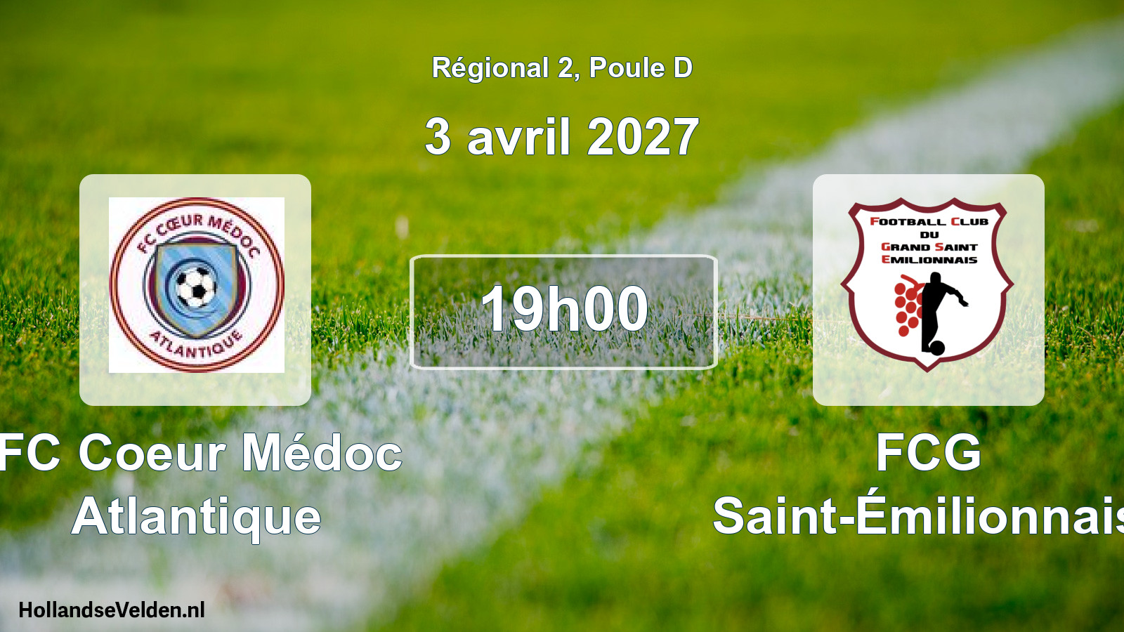 Scheduled Match: FC Coeur Médoc Atlantique - FCG Saint-Émilionnais (3 April 2027)