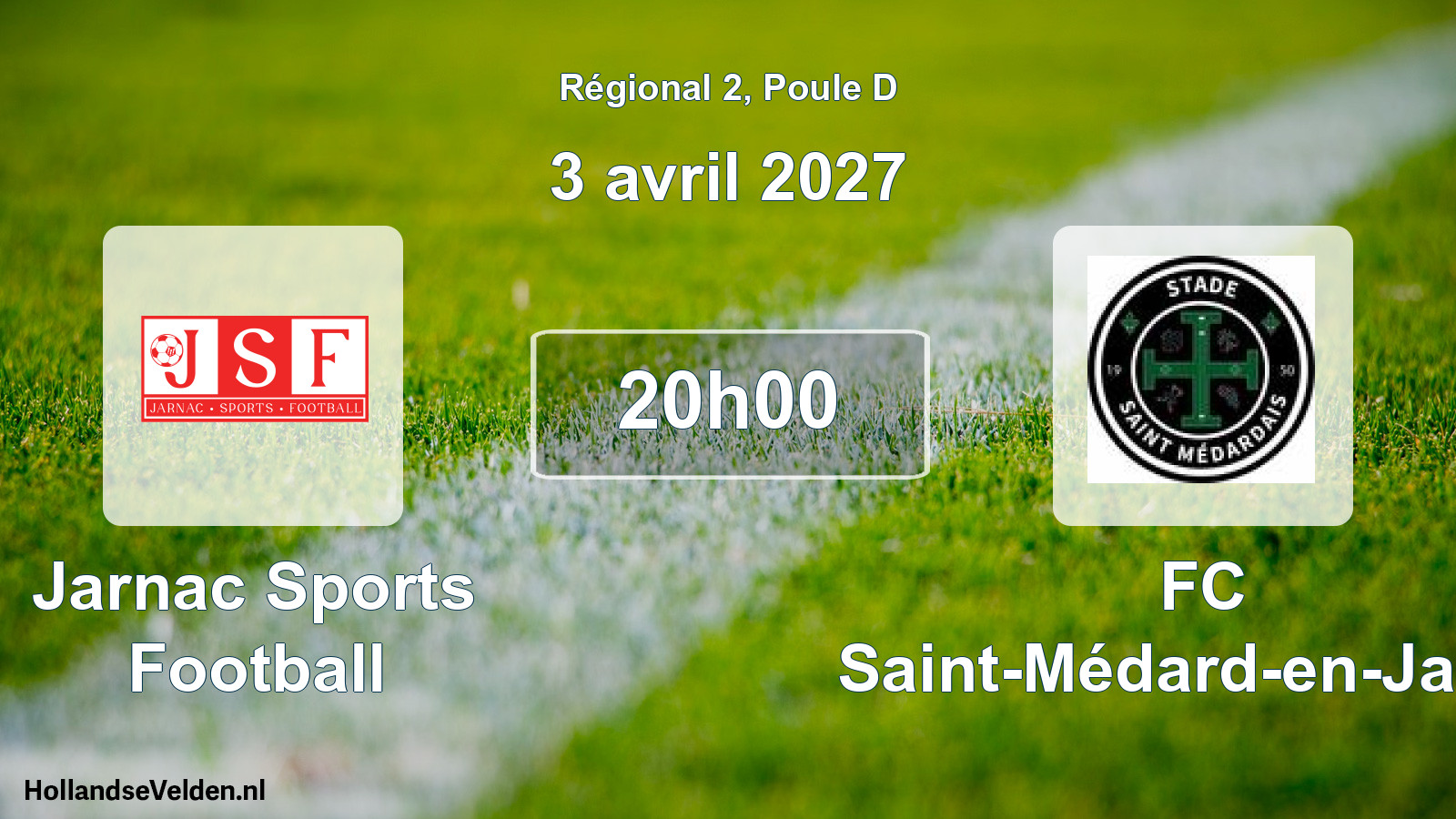 Scheduled Match: Jarnac Sports Football - FC Saint-Médard-en-Jalles (3 April 2027)
