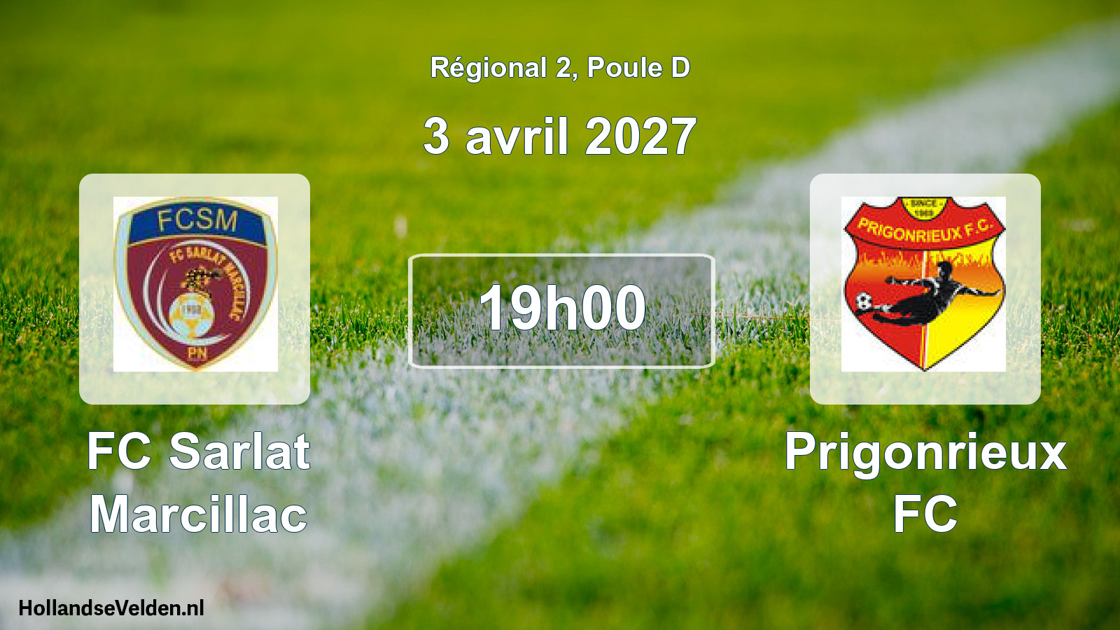 Scheduled Match: FC Sarlat Marcillac - Prigonrieux FC (3 April 2027)