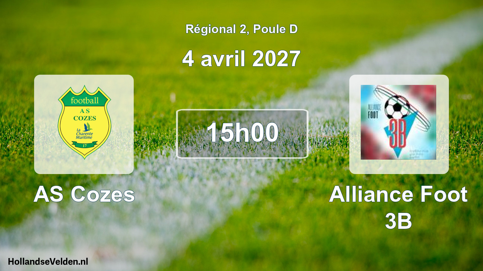 Scheduled Match: AS Cozes - Alliance Foot 3B (4 April 2027)