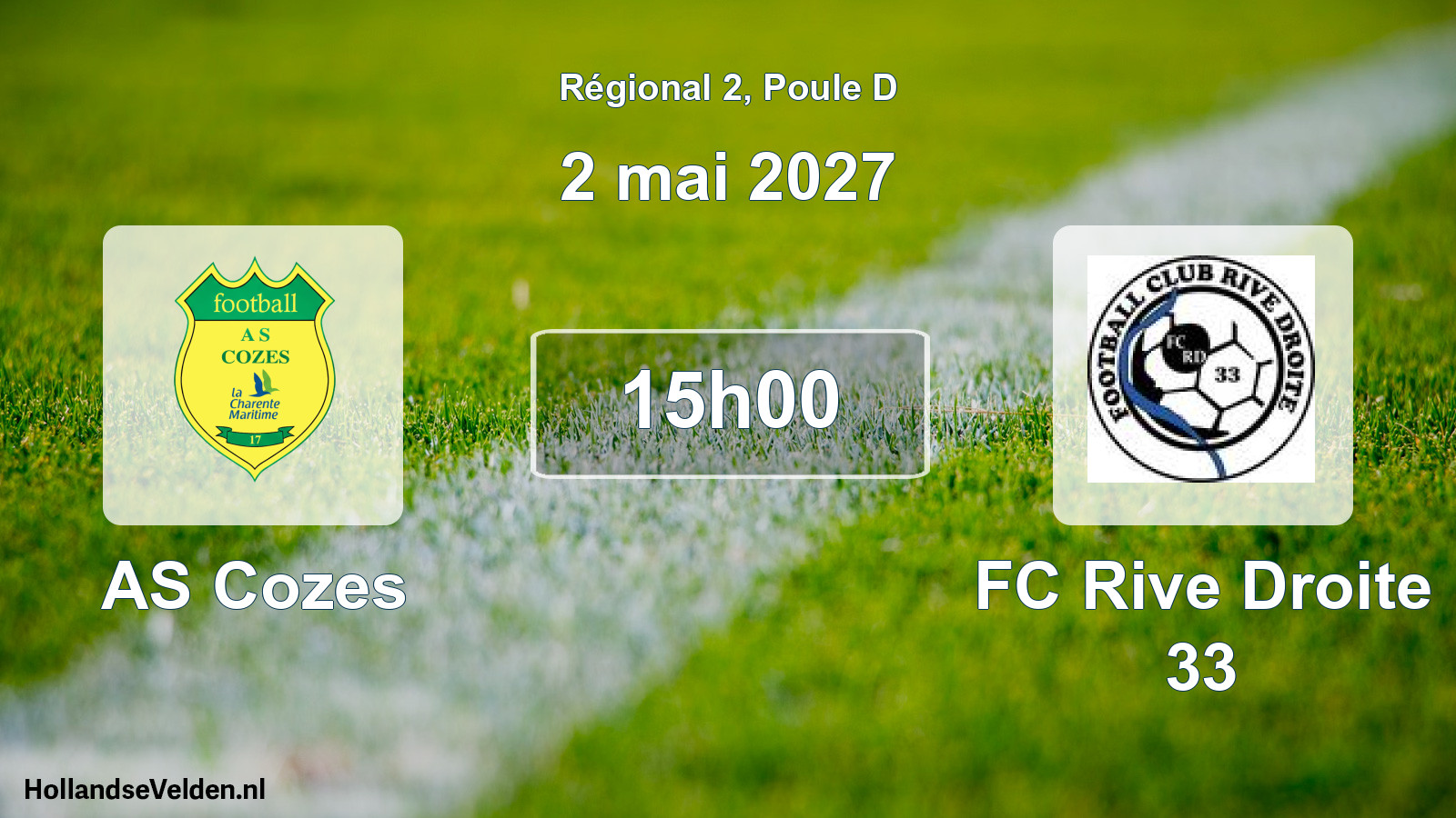 Scheduled Match: AS Cozes - FC Rive Droite 33 (2 May 2027)
