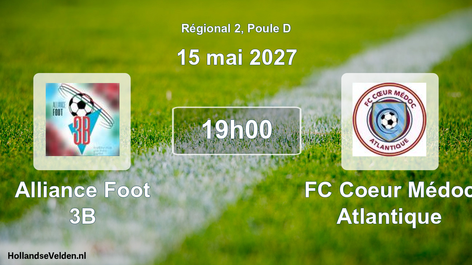 Scheduled Match: Alliance Foot 3B - FC Coeur Médoc Atlantique (15 May 2027)