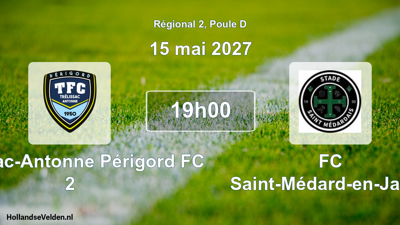 Scheduled Match: Trélissac-Antonne Périgord FC 2 - FC Saint-Médard-en-Jalles (15 May 2027)