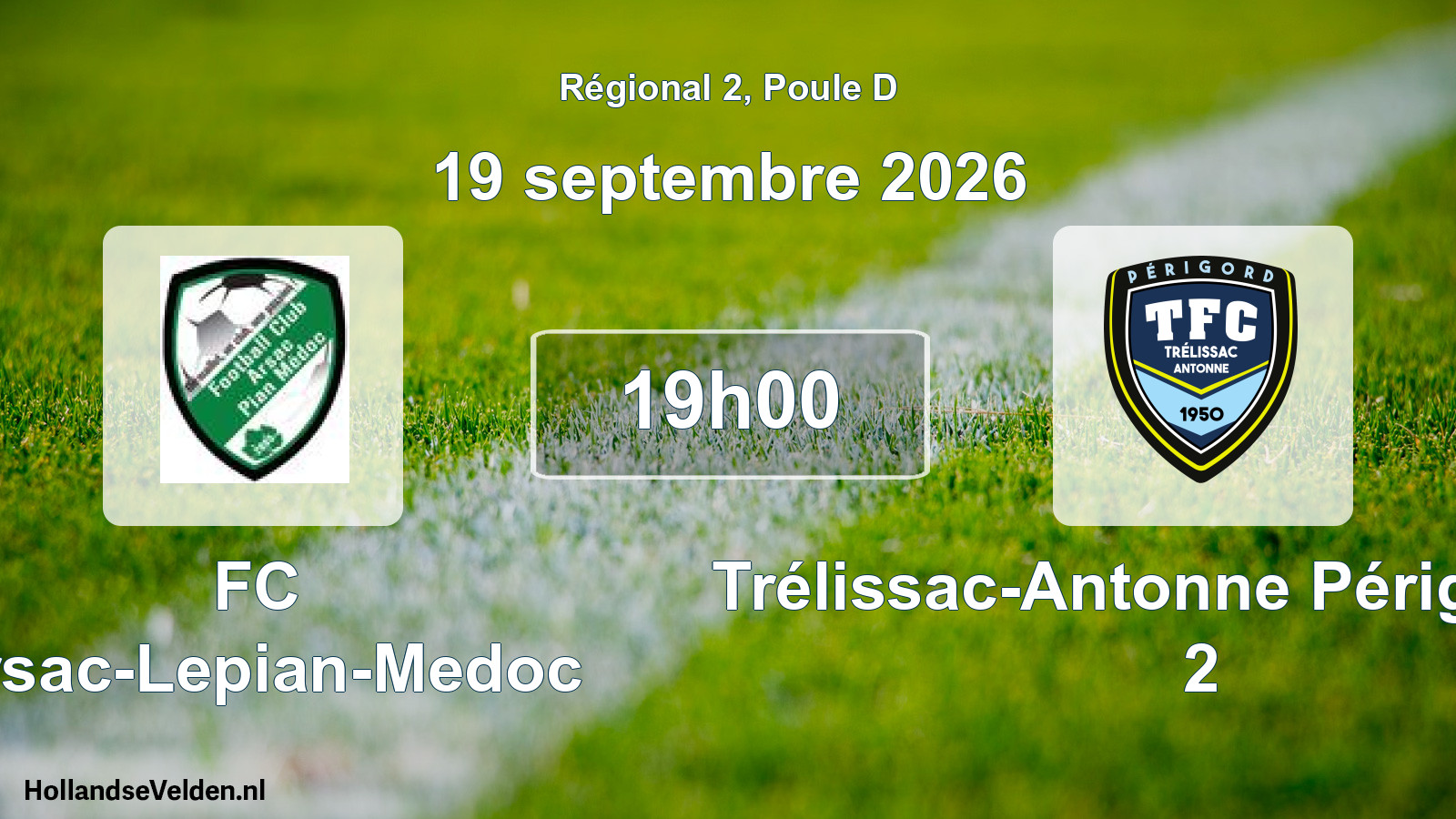 Scheduled Match: FC Arsac-Lepian-Medoc - Trélissac-Antonne Périgord FC 2 (19 September 2026)