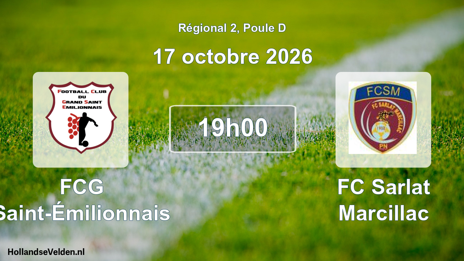 Scheduled Match: FCG Saint-Émilionnais - FC Sarlat Marcillac (17 October 2026)