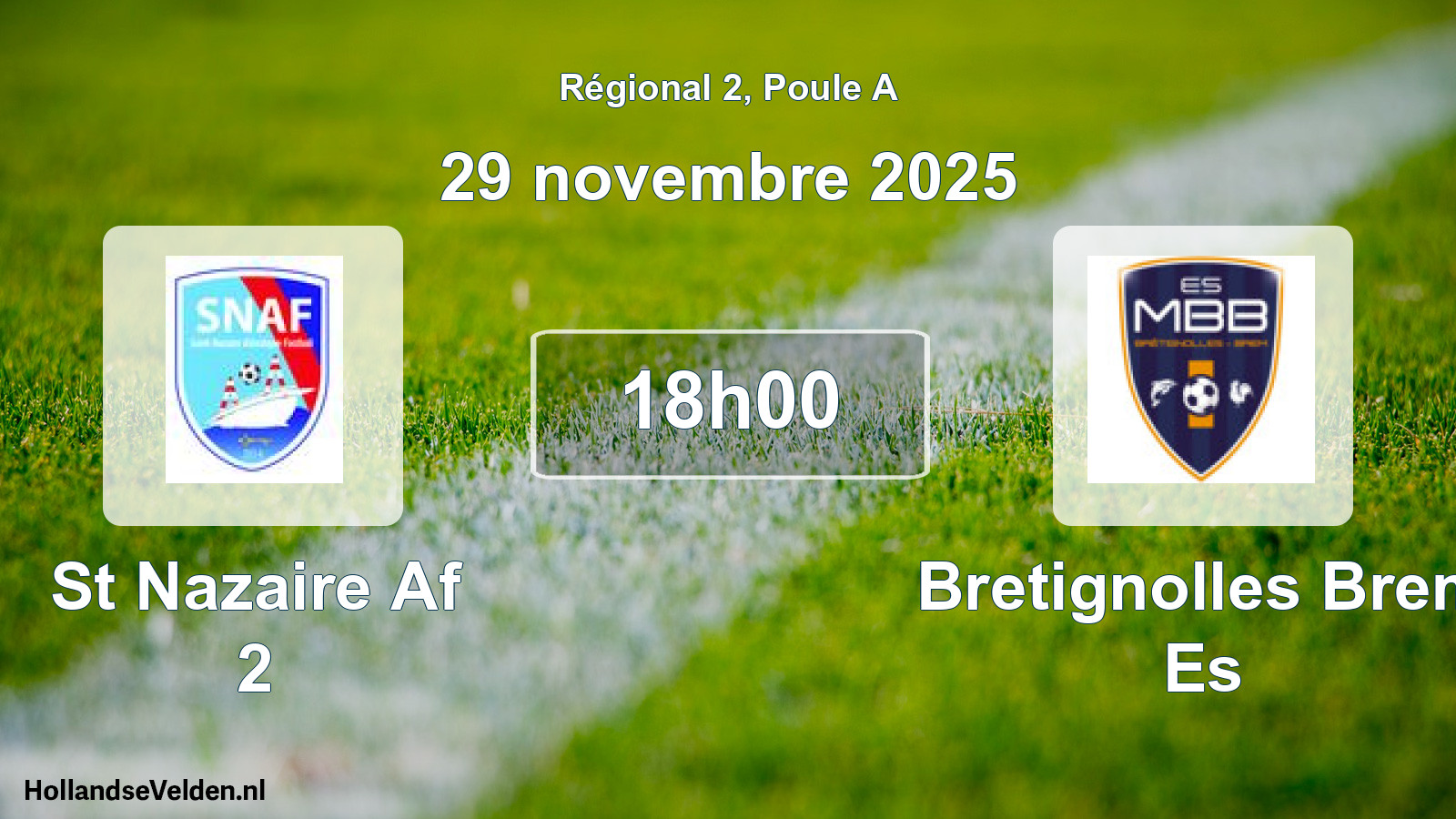 Scheduled Match: St Nazaire Af 2 - Bretignolles Brem Es (29 November 2025)