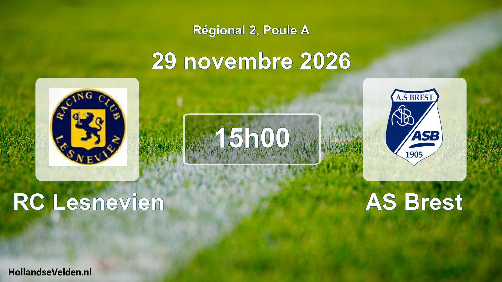 Scheduled Match: RC Lesnevien - AS Brest (29 November 2026)