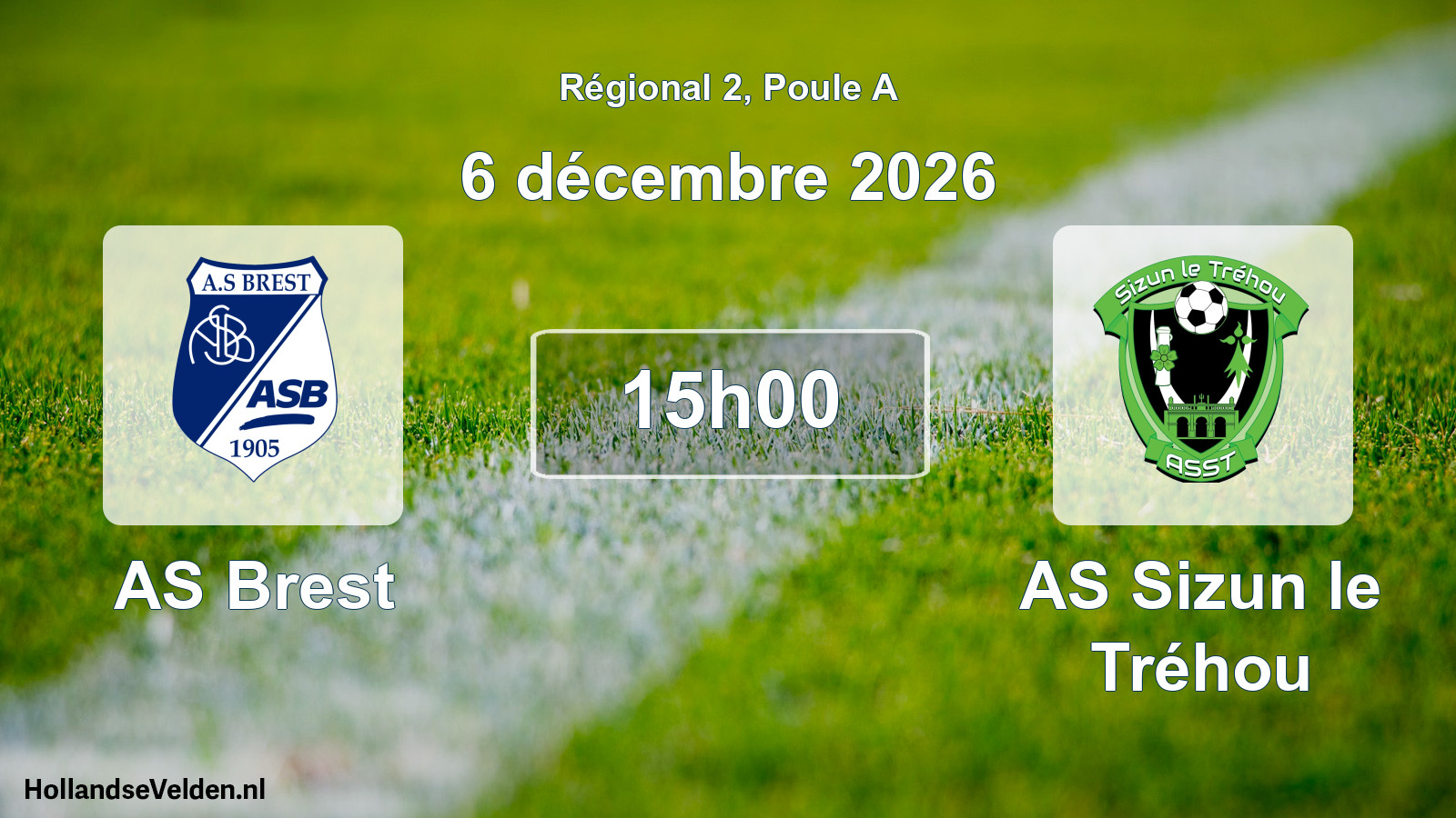 Scheduled Match: AS Brest - AS Sizun le Tréhou (6 December 2026)