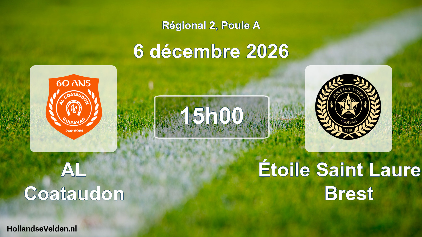 Scheduled Match: AL Coataudon - Étoile Saint Laurent Brest (6 December 2026)