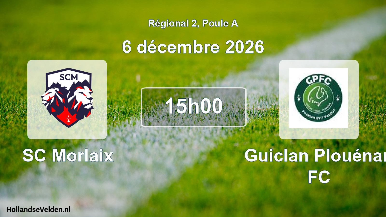 Scheduled Match: SC Morlaix - Guiclan Plouénan FC (6 December 2026)
