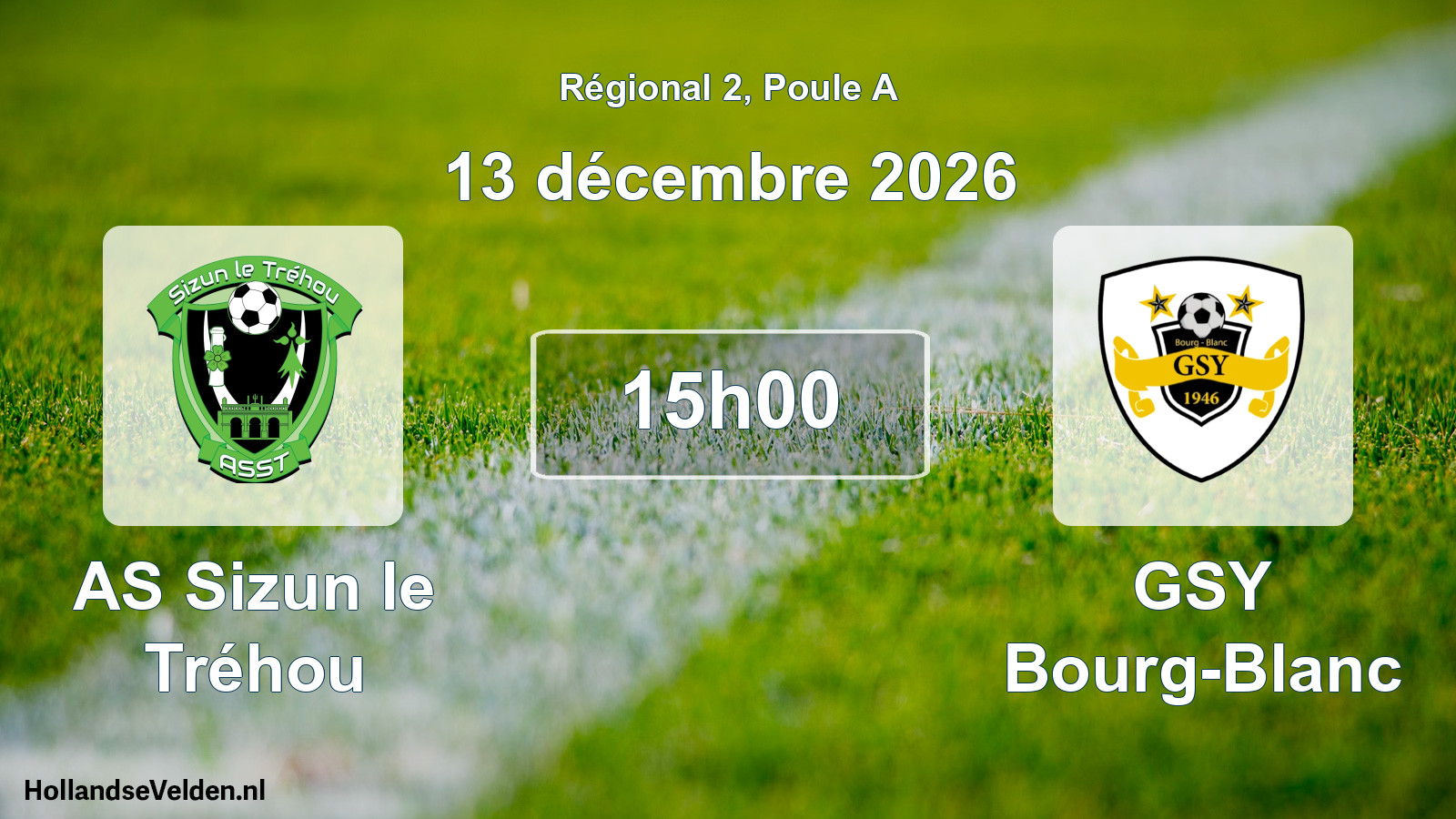 Scheduled Match: AS Sizun le Tréhou - GSY Bourg-Blanc (13 December 2026)
