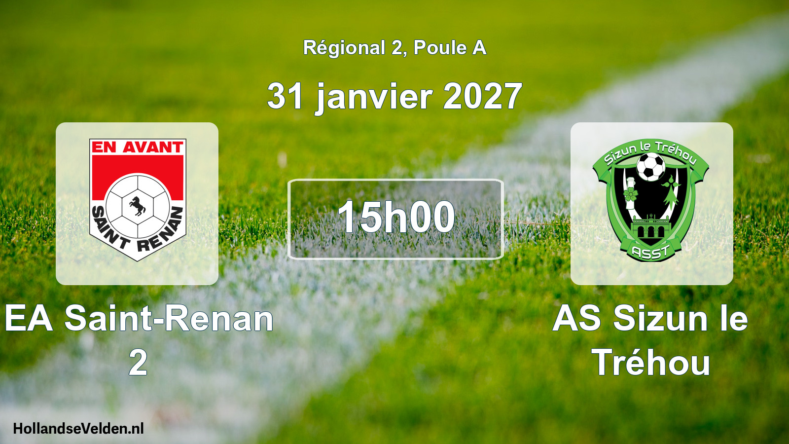 Scheduled Match: EA Saint-Renan 2 - AS Sizun le Tréhou (31 January 2027)