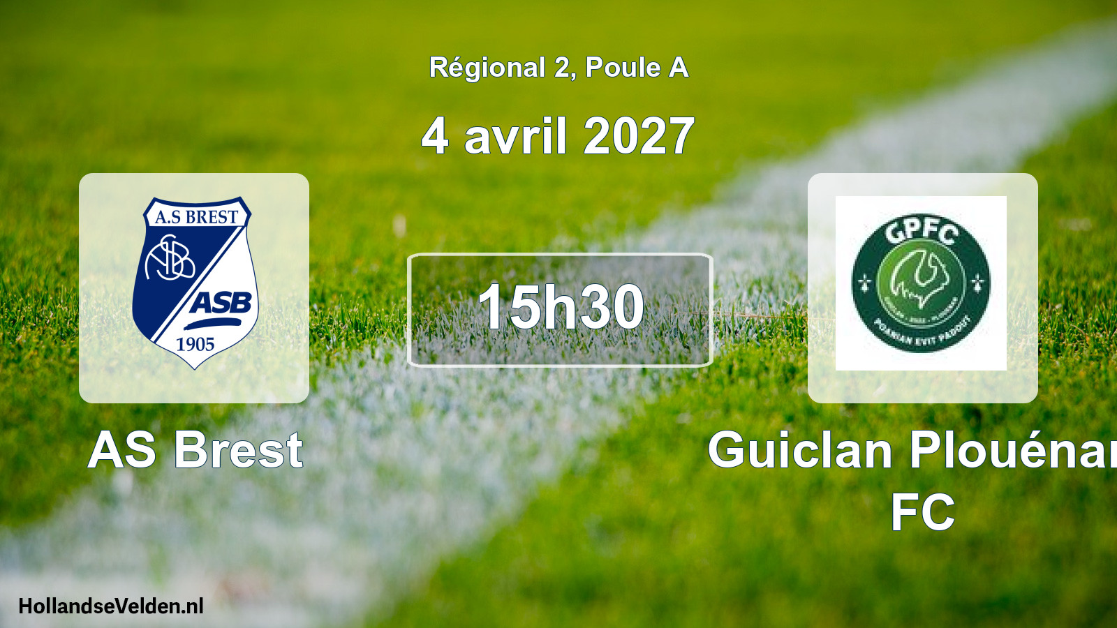 Scheduled Match: AS Brest - Guiclan Plouénan FC (4 April 2027)