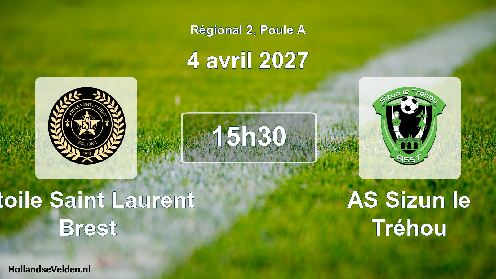 Geplande wedstrijd: Étoile Saint Laurent Brest - AS Sizun le Tréhou (4 april 2027)