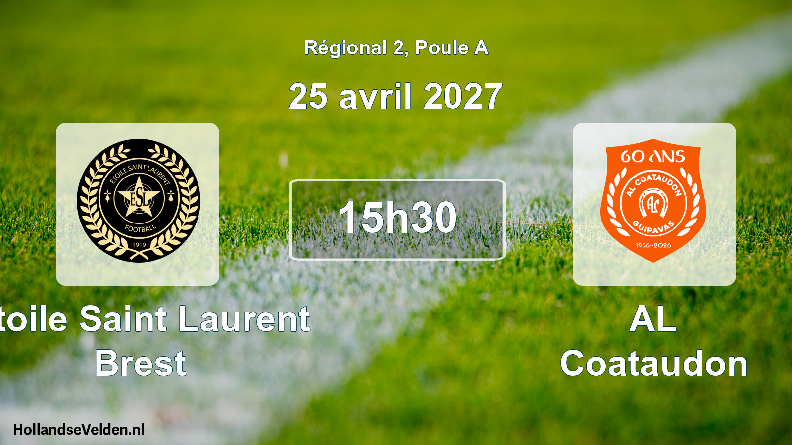 Scheduled Match: Étoile Saint Laurent Brest - AL Coataudon (25 April 2027)