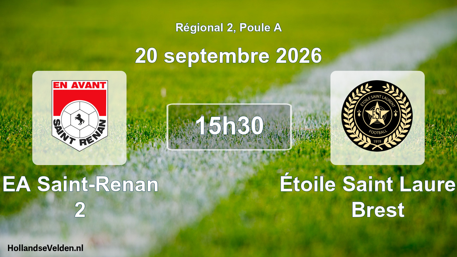 Geplande wedstrijd: EA Saint-Renan 2 - Étoile Saint Laurent Brest (20 september 2026)