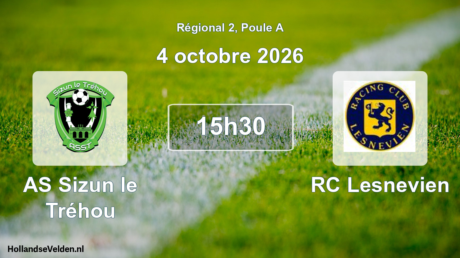 Scheduled Match: AS Sizun le Tréhou - RC Lesnevien (4 October 2026)