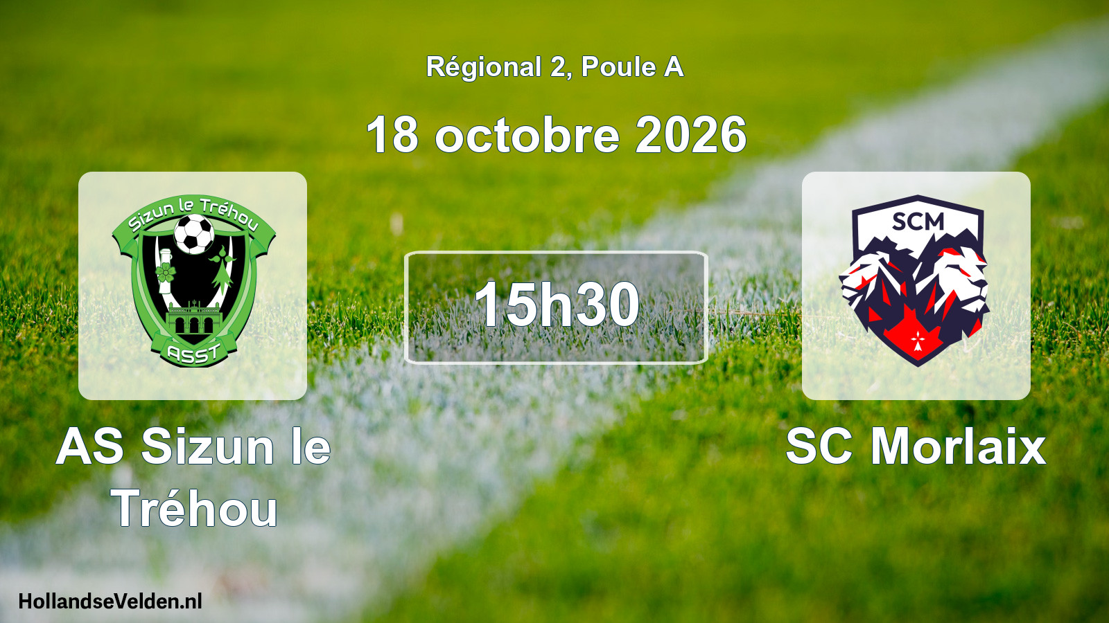 Match programmé: AS Sizun le Tréhou - SC Morlaix (18 octobre 2026)