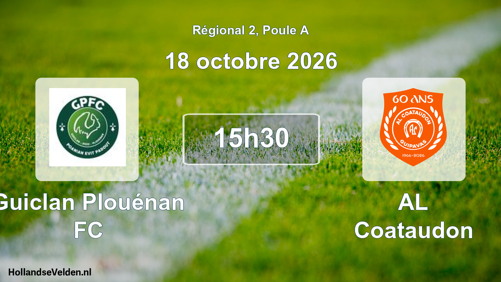 Scheduled Match: Guiclan Plouénan FC - AL Coataudon (18 October 2026)