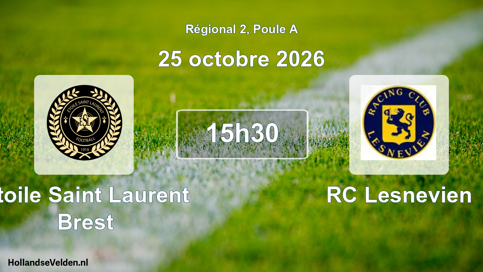 Scheduled Match: Étoile Saint Laurent Brest - RC Lesnevien (25 October 2026)