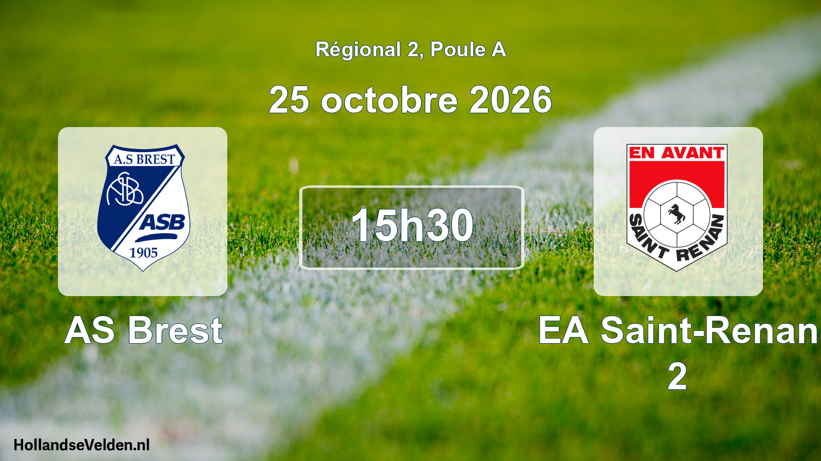 Scheduled Match: AS Brest - EA Saint-Renan 2 (25 October 2026)