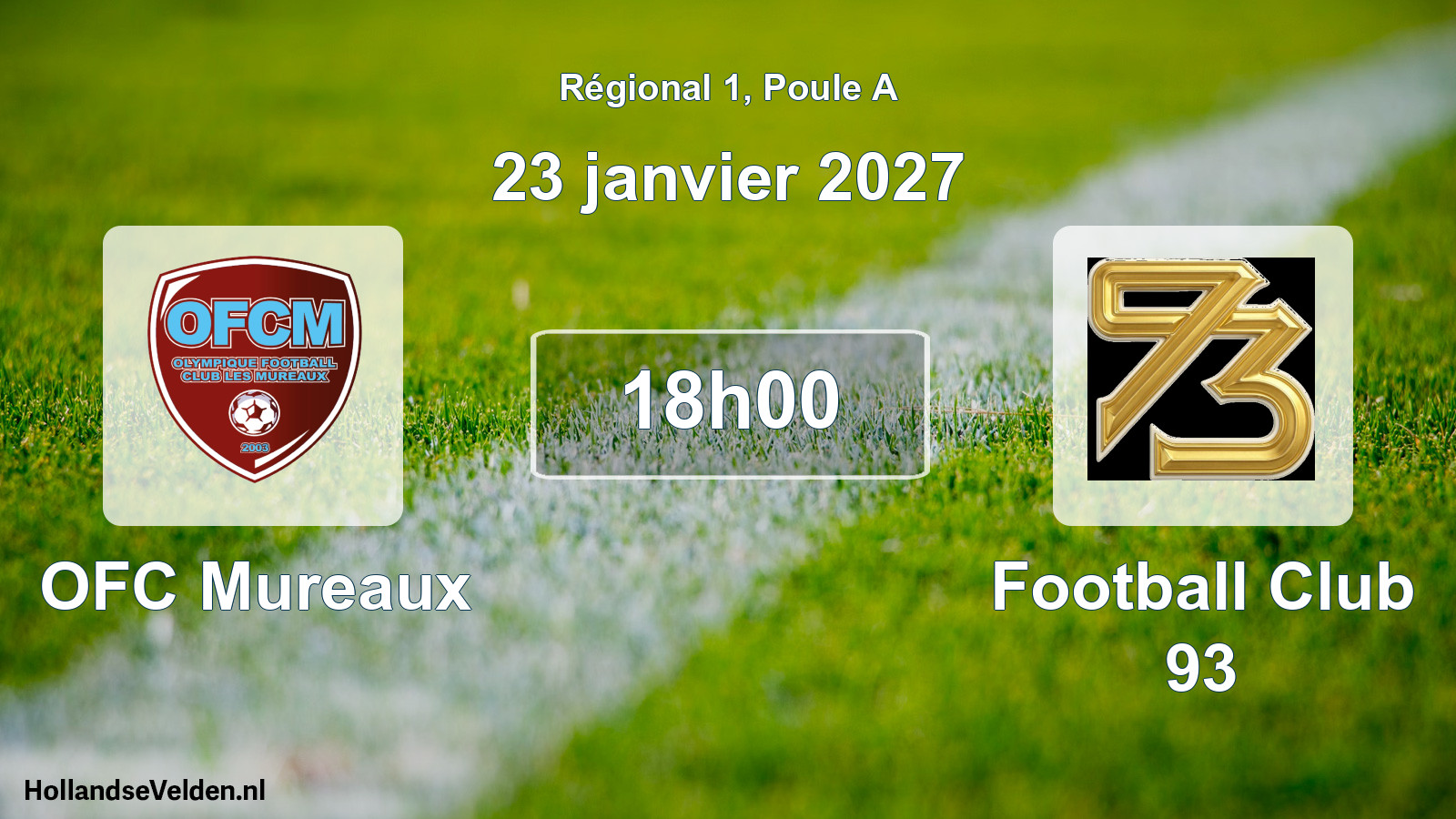 Scheduled Match: OFC Mureaux - Football Club 93 (23 January 2027)