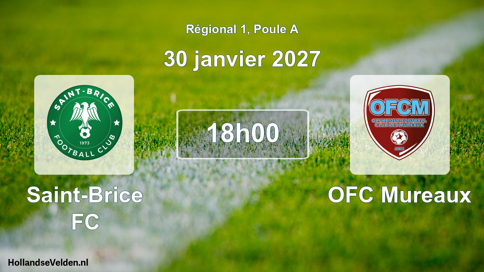Match programmé: Saint-Brice FC - OFC Mureaux (30 janvier 2027)