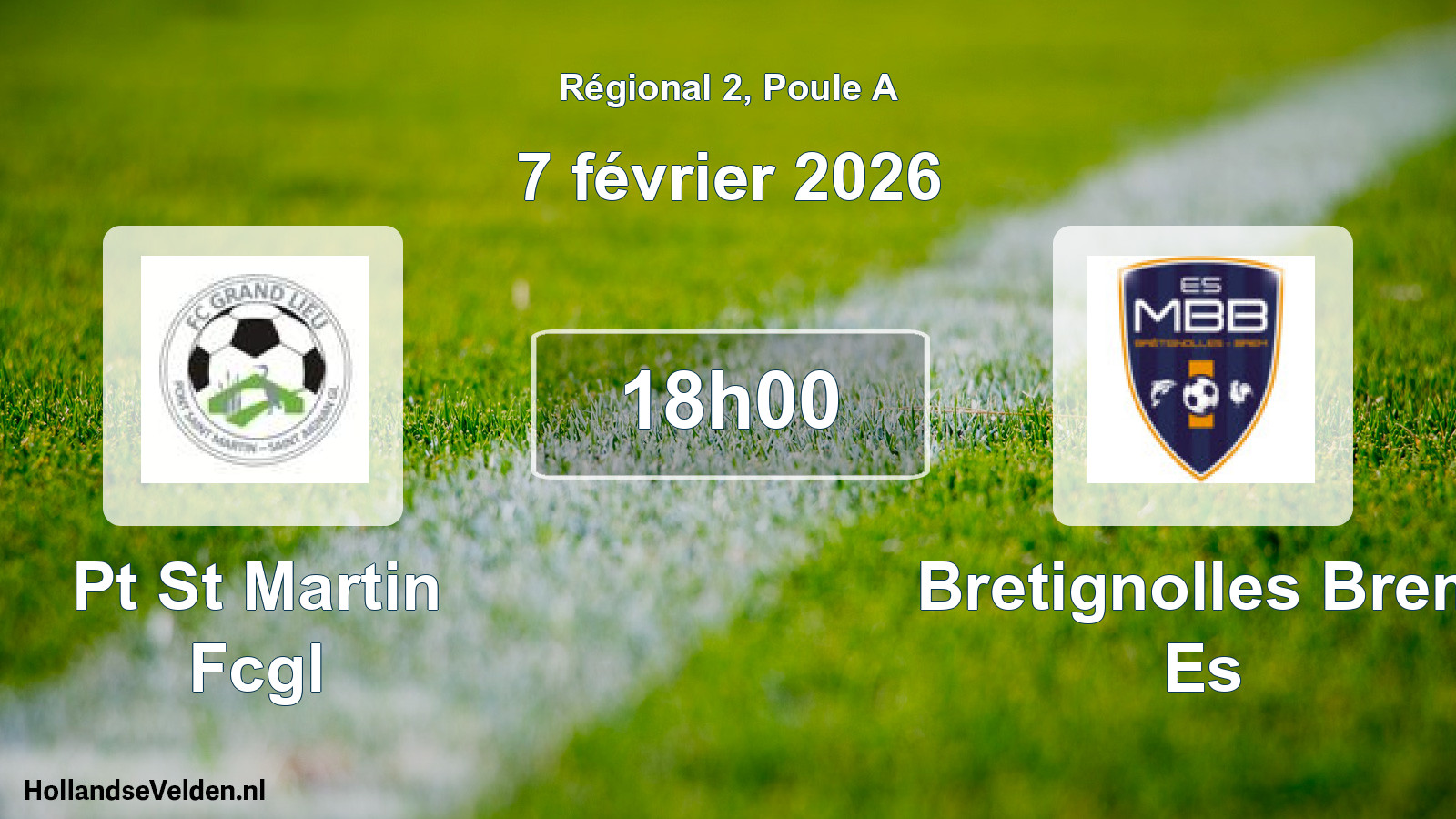 Scheduled Match: Pt St Martin Fcgl - Bretignolles Brem Es (7 February 2026)