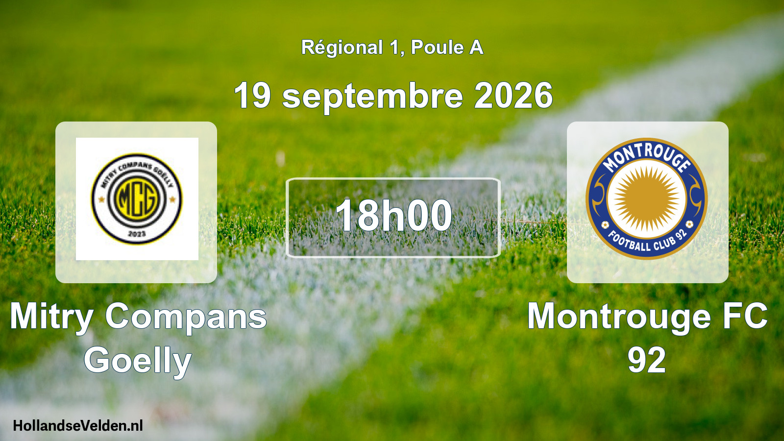 Scheduled Match: Mitry Compans Goelly - Montrouge FC 92 (19 September 2026)