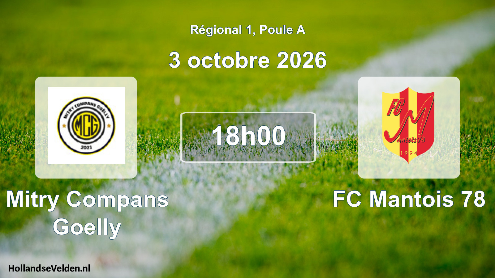 Scheduled Match: Mitry Compans Goelly - FC Mantois 78 (3 October 2026)