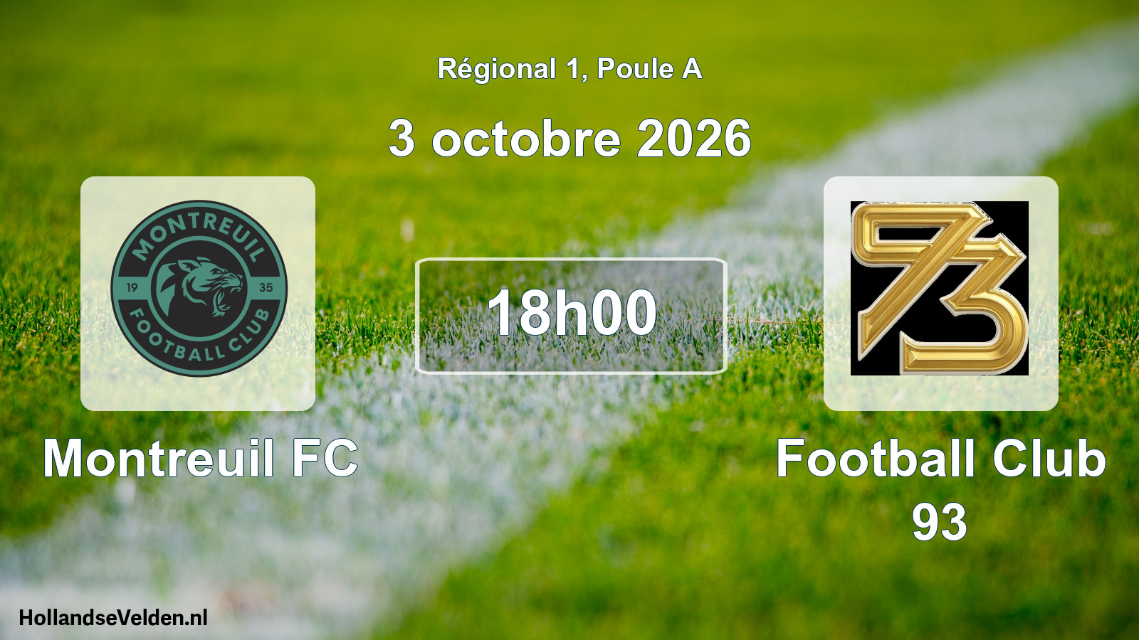 Scheduled Match: Montreuil FC - Football Club 93 (3 October 2026)