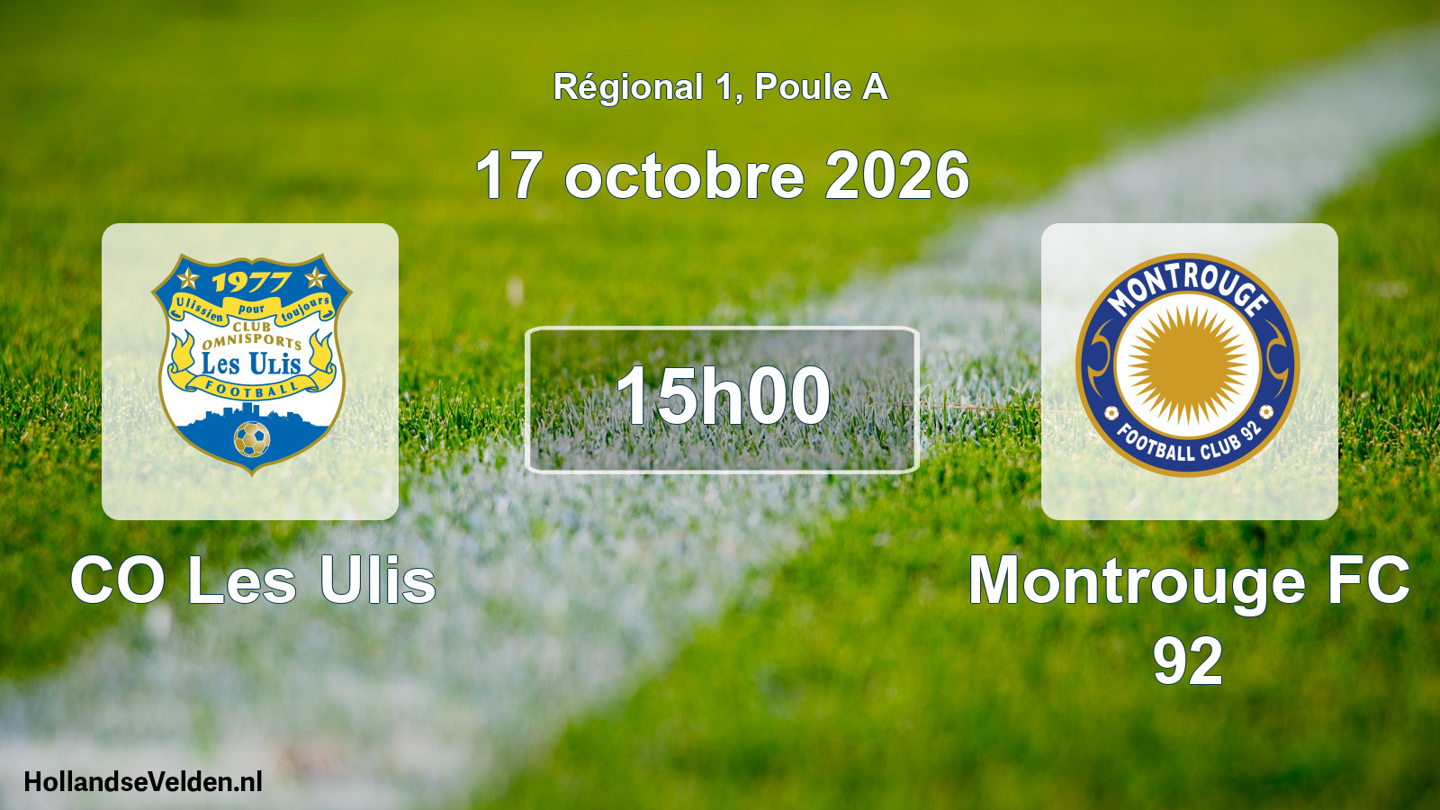 Scheduled Match: CO Les Ulis - Montrouge FC 92 (17 October 2026)
