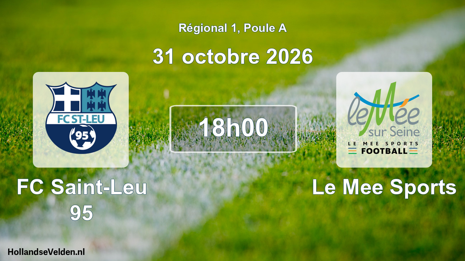 Scheduled Match: FC Saint-Leu 95 - Le Mee Sports (31 October 2026)