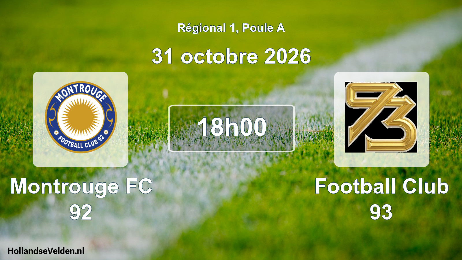 Scheduled Match: Montrouge FC 92 - Football Club 93 (31 October 2026)