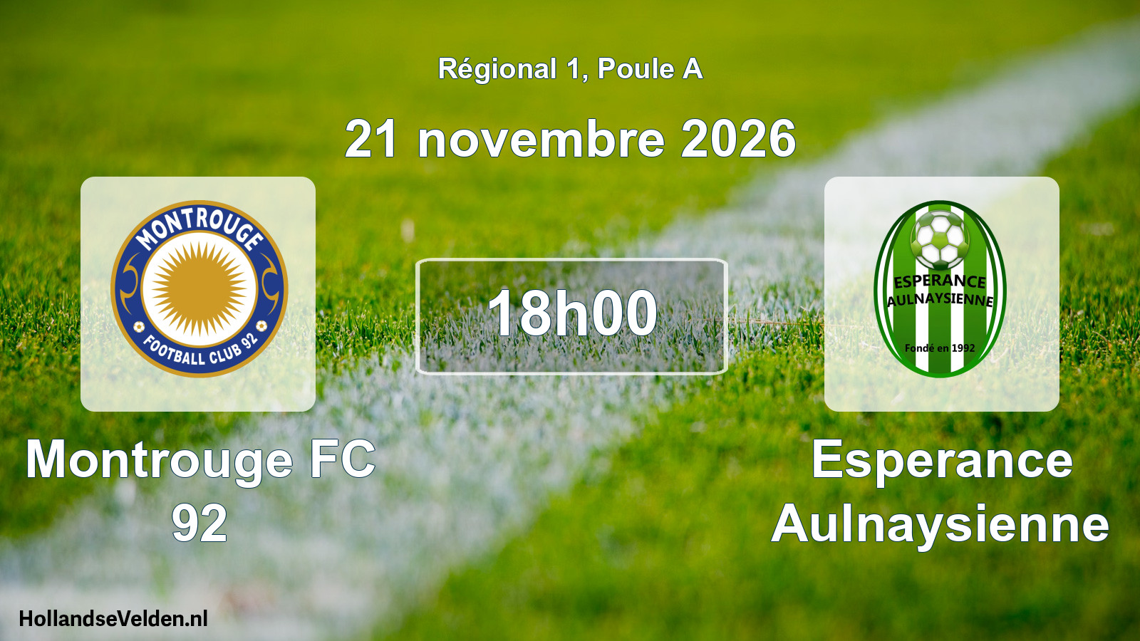 Scheduled Match: Montrouge FC 92 - Esperance Aulnaysienne (21 November 2026)