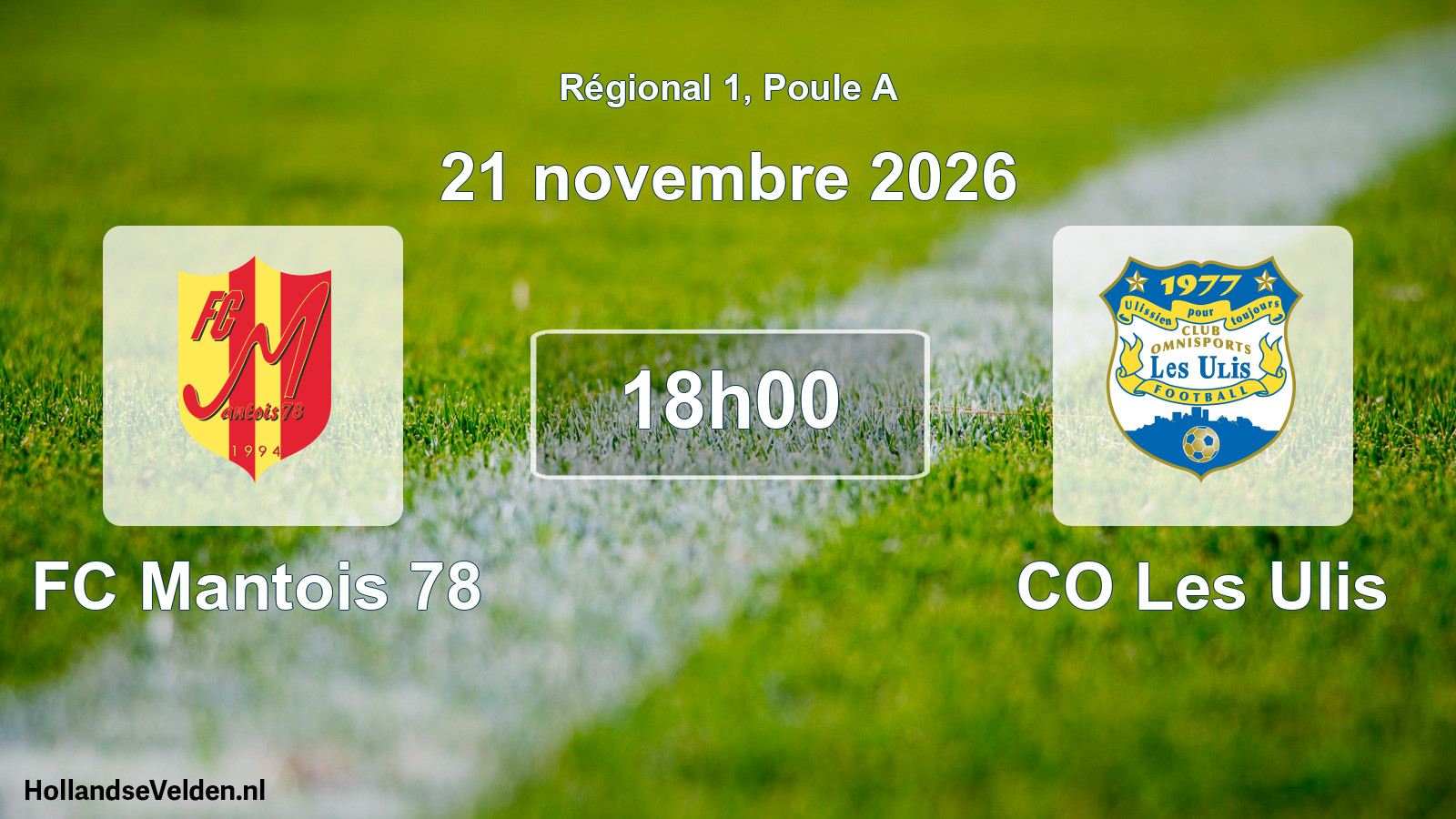 Scheduled Match: FC Mantois 78 - CO Les Ulis (21 November 2026)
