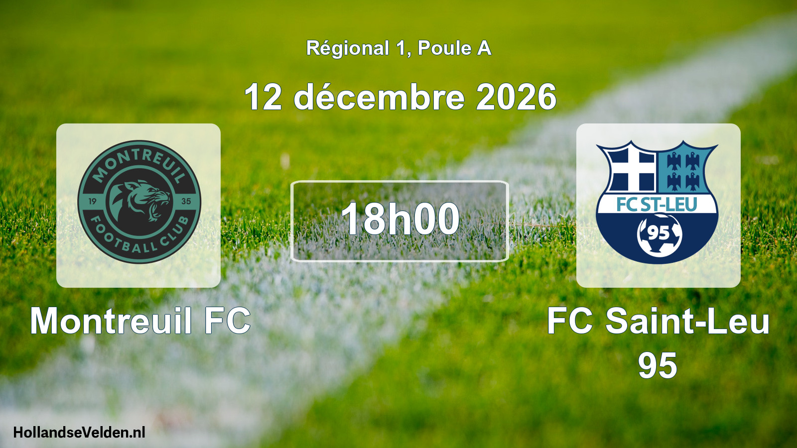 Scheduled Match: Montreuil FC - FC Saint-Leu 95 (12 December 2026)