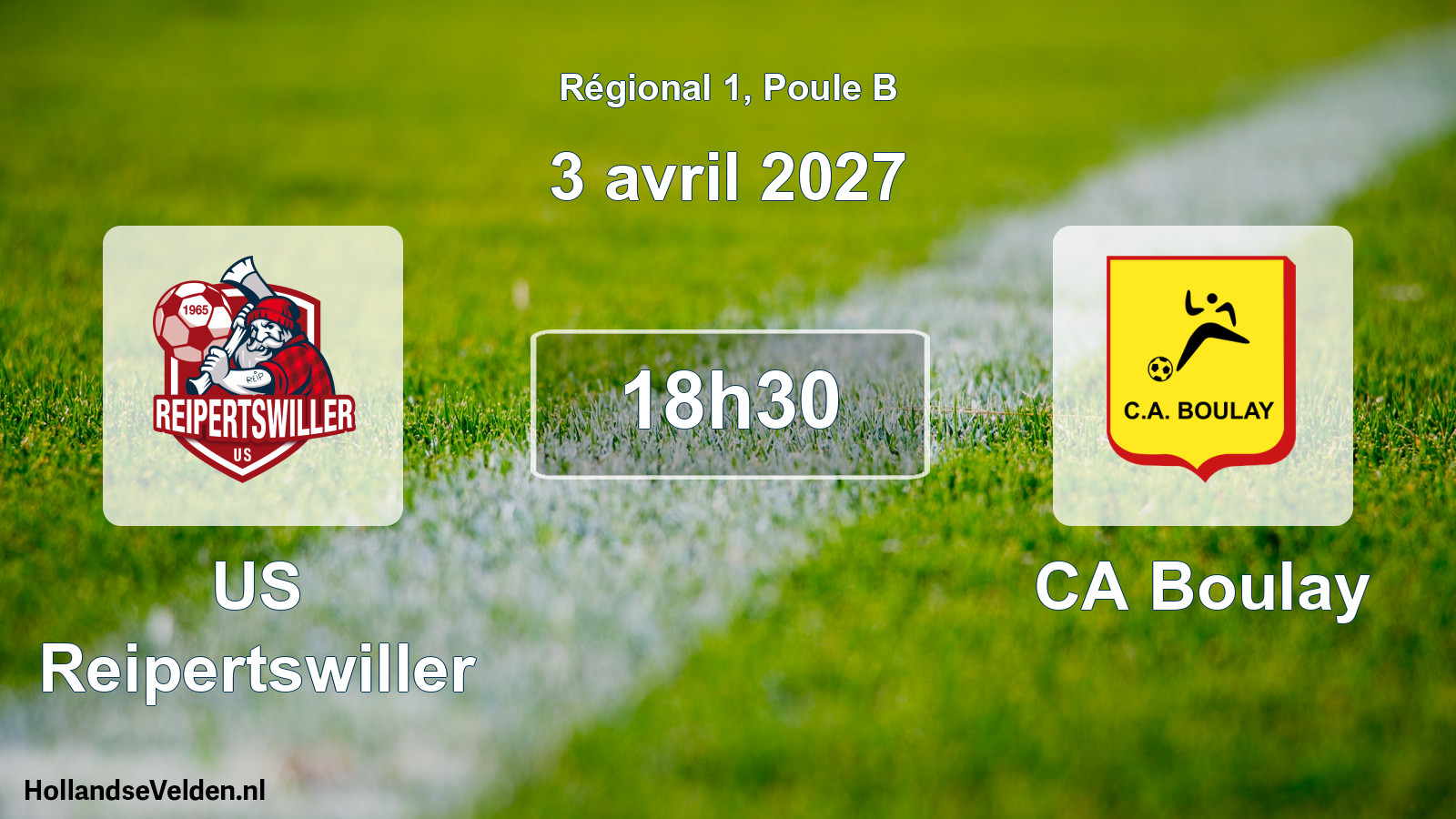 Match programmé: US Reipertswiller - CA Boulay (3 avril 2027)