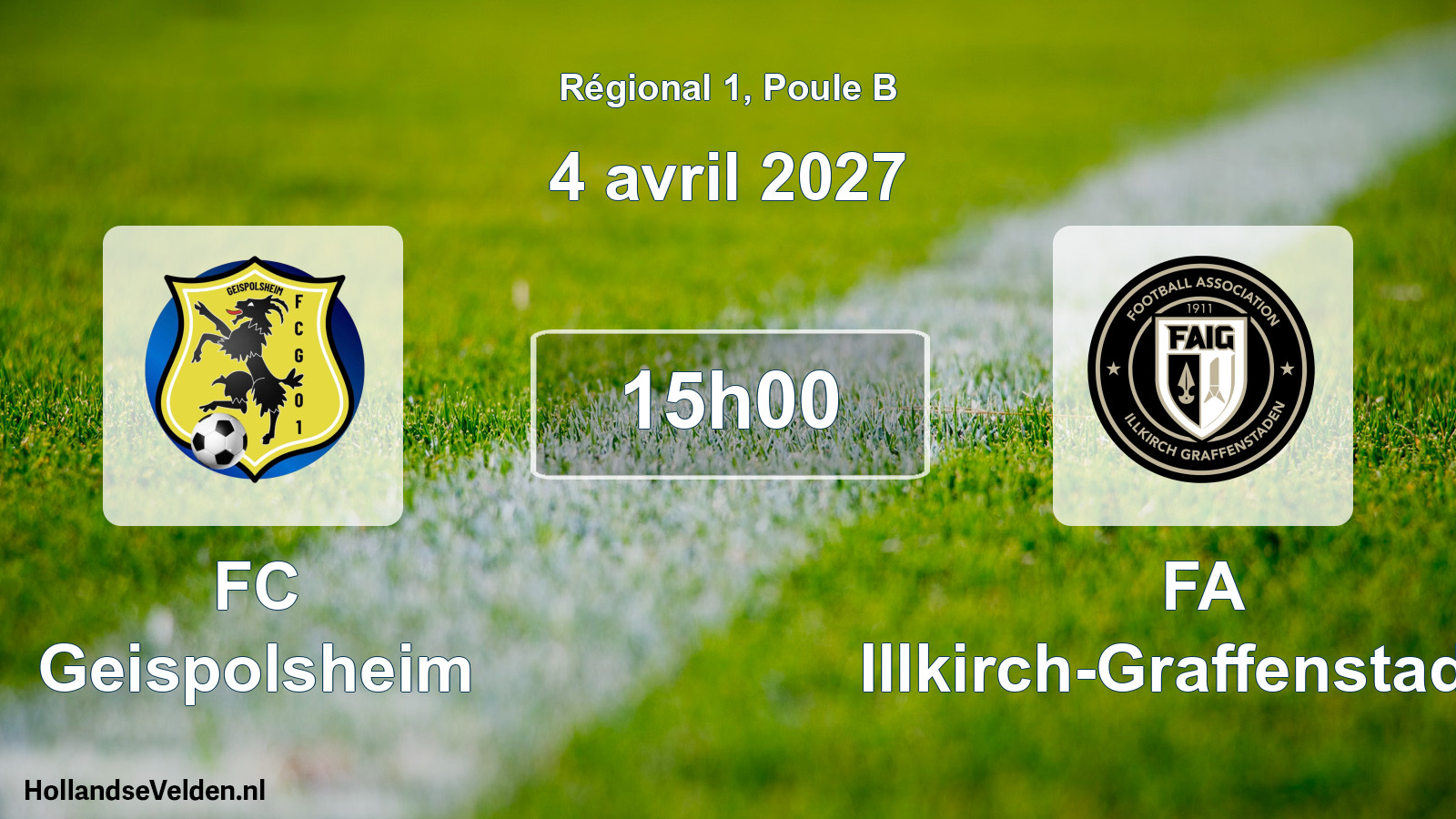 Match programmé: FC Geispolsheim - FA Illkirch-Graffenstaden (4 avril 2027)