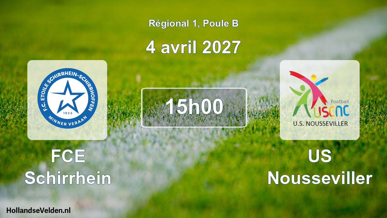 Match programmé: FCE Schirrhein - US Nousseviller (4 avril 2027)