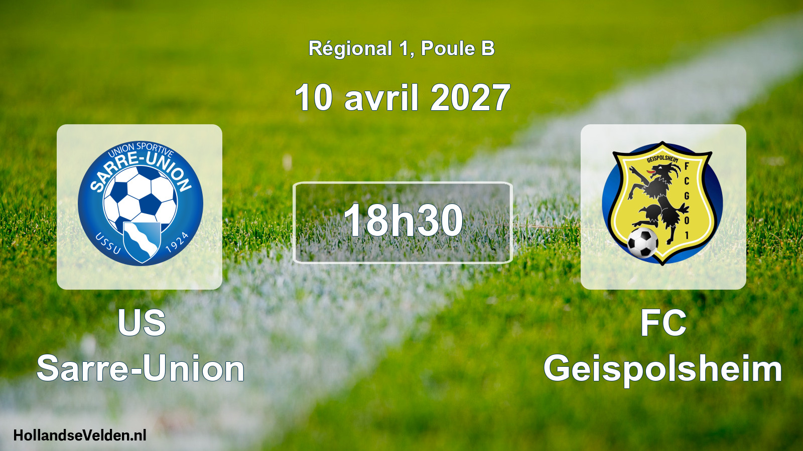 Match programmé: US Sarre-Union - FC Geispolsheim (10 avril 2027)