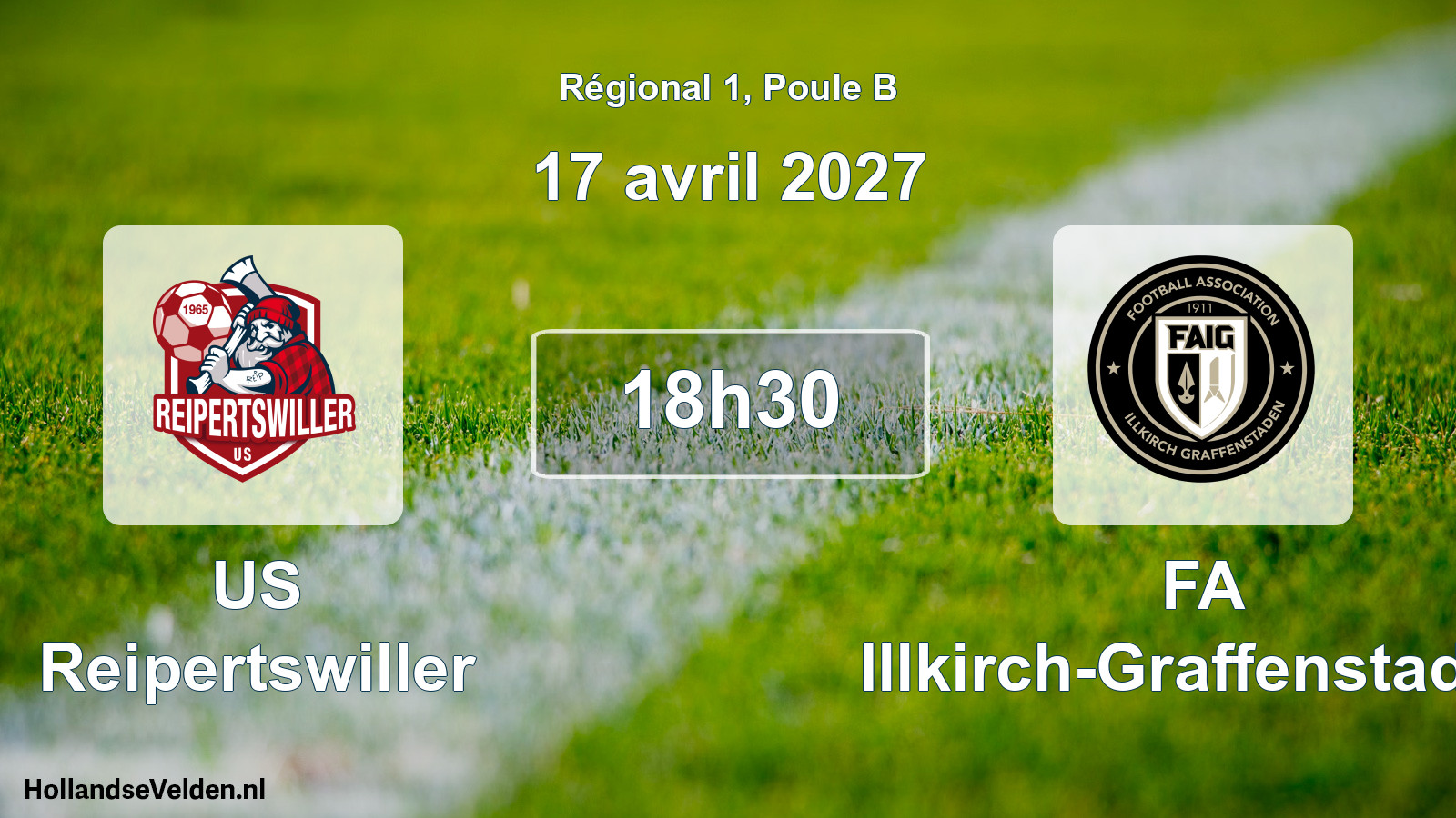 Match programmé: US Reipertswiller - FA Illkirch-Graffenstaden (17 avril 2027)