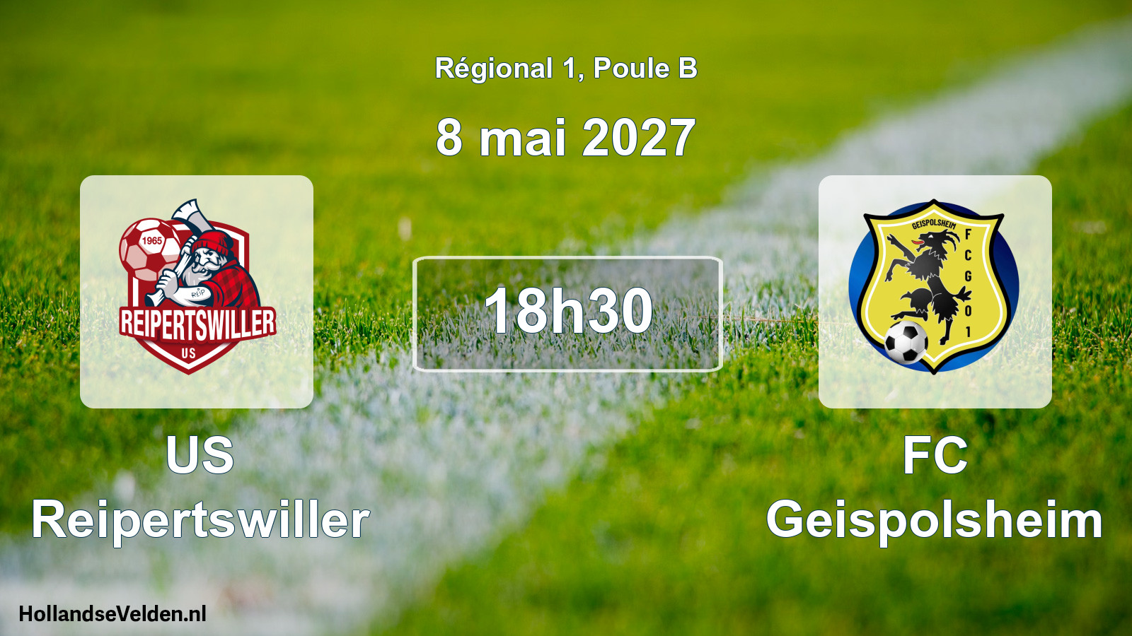 Match programmé: US Reipertswiller - FC Geispolsheim (8 mai 2027)