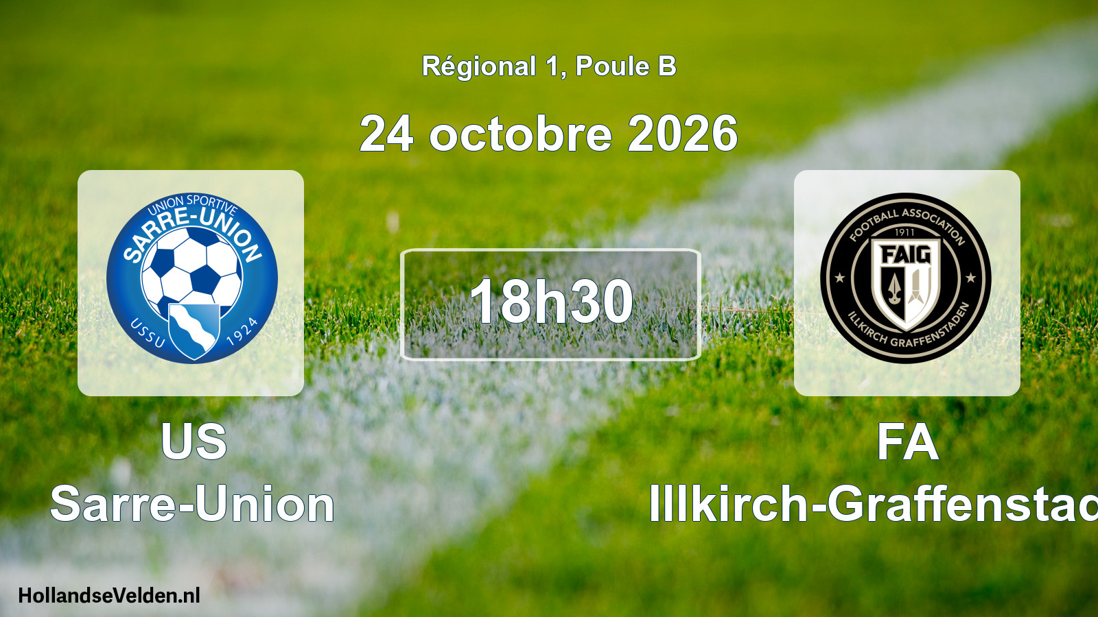 Match programmé: US Sarre-Union - FA Illkirch-Graffenstaden (24 octobre 2026)