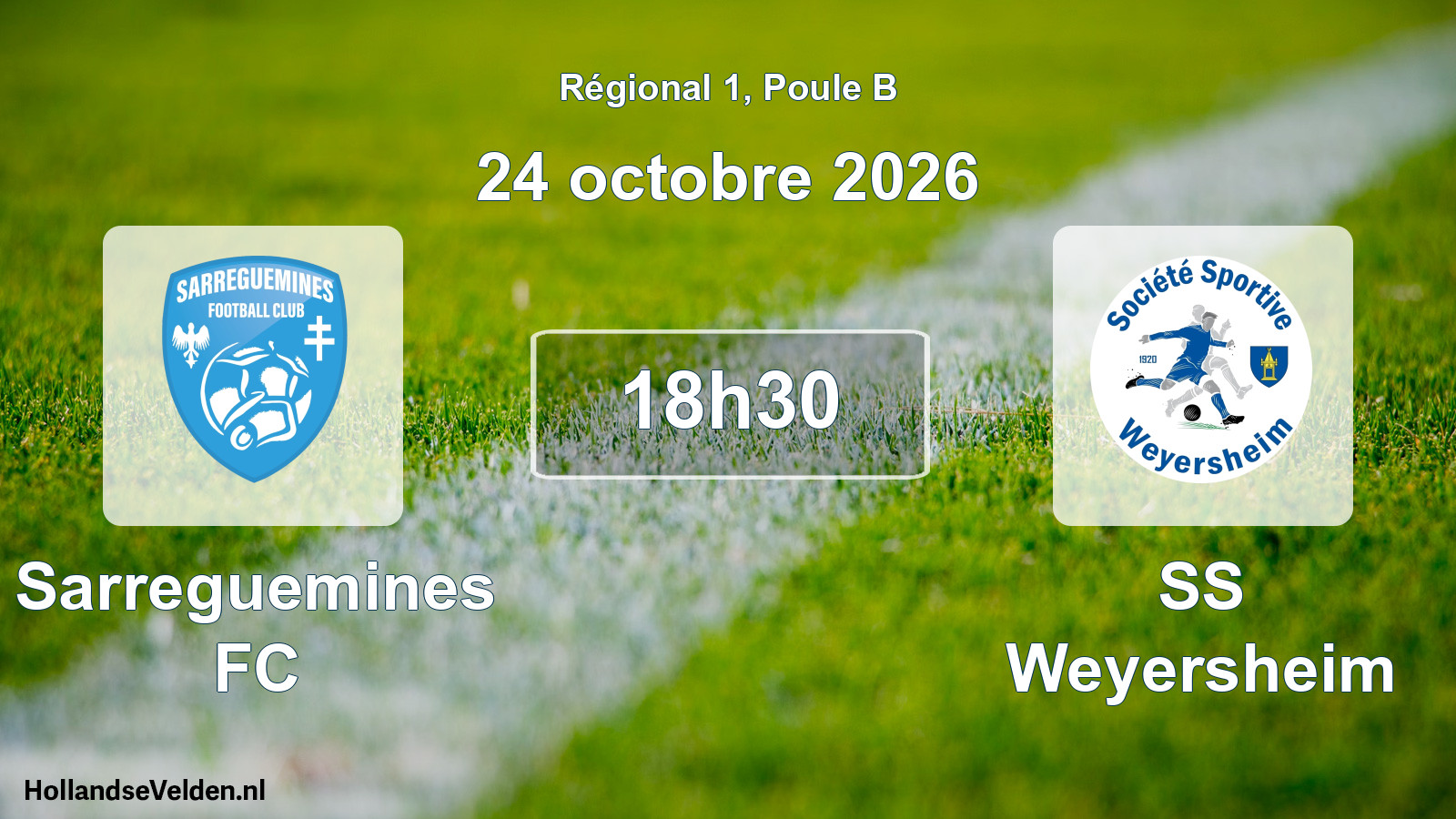 Match programmé: Sarreguemines FC - SS Weyersheim (24 octobre 2026)
