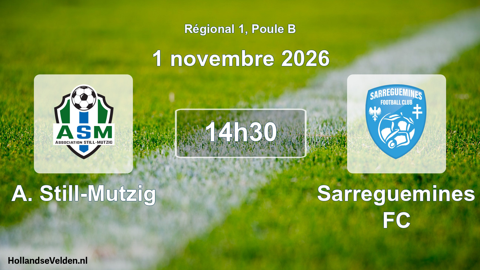 Match programmé: A. Still-Mutzig - Sarreguemines FC (1 novembre 2026)