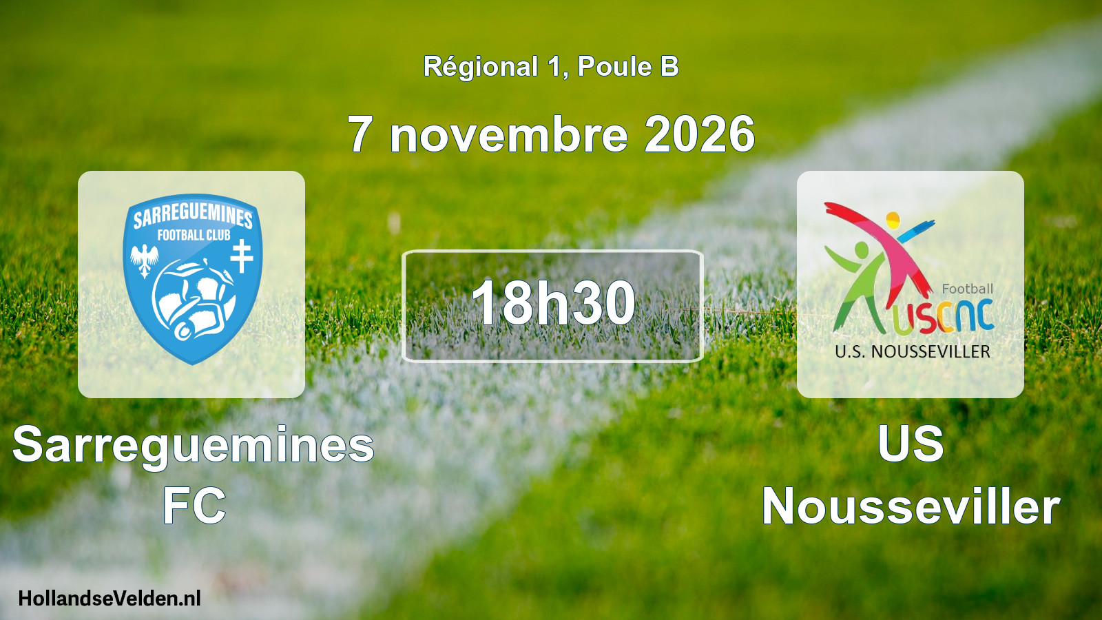 Match programmé: Sarreguemines FC - US Nousseviller (7 novembre 2026)