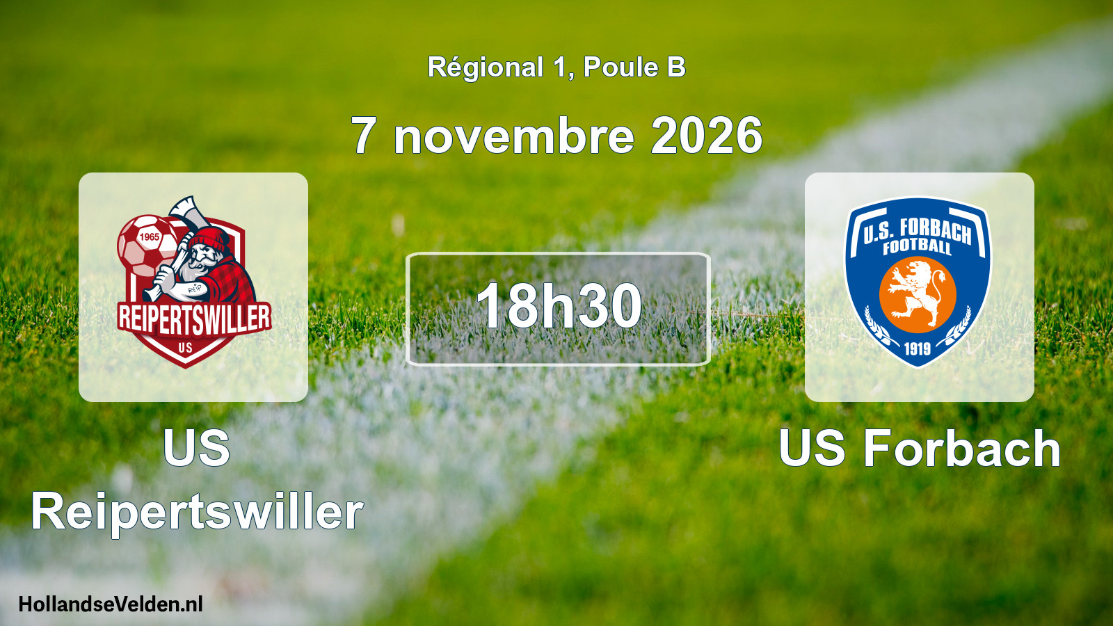 Match programmé: US Reipertswiller - US Forbach (7 novembre 2026)