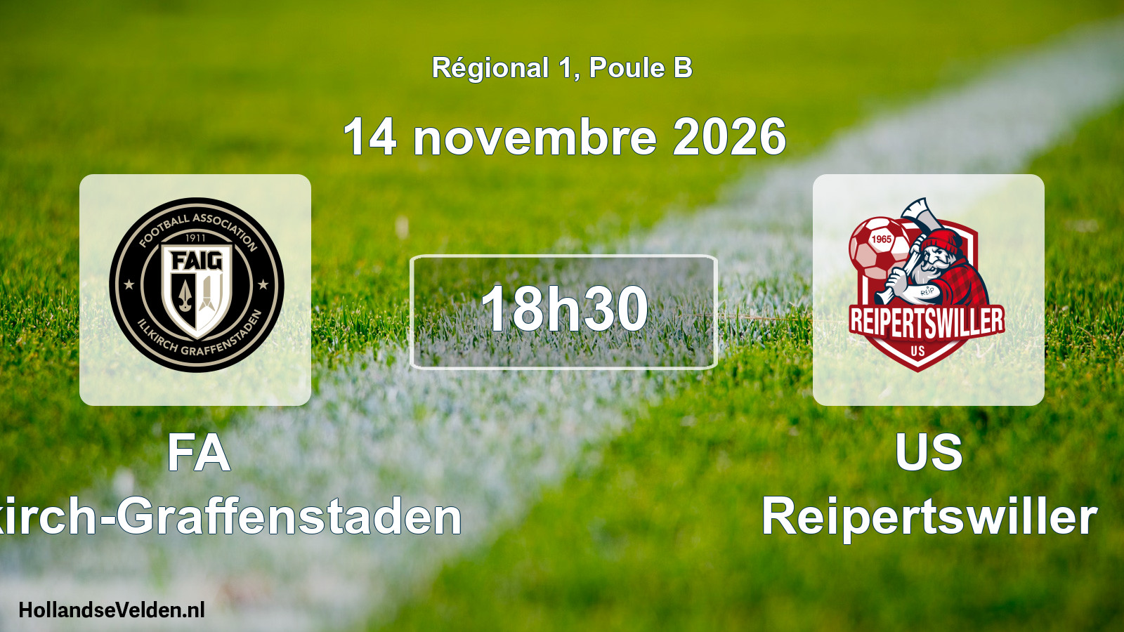 Match programmé: FA Illkirch-Graffenstaden - US Reipertswiller (14 novembre 2026)